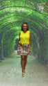 2 tier Skort with side seam pockets and elasticized waist line - SH011